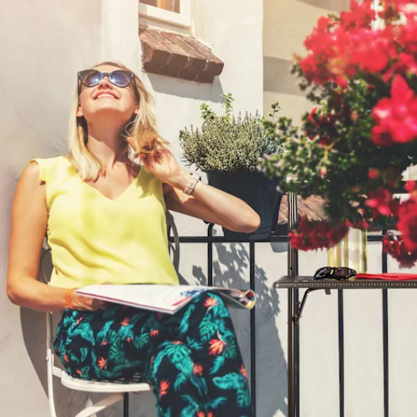 B2X Balkongmöbler>Fällbart balkongbord i brunt