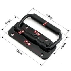 Kistor & Koffertar>Fällbart Lådans Handtag, 4 St. Rostfritt Stål Fällbara Korg Handtag Fjäderbelastat Handtag med Gummigrepp för Verktygslådor eller Förvaringslådor, 100x40mm (Svart | Fyndiq