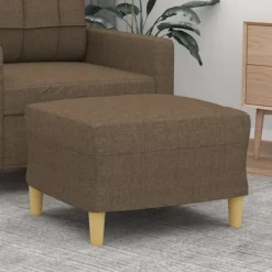 vidaXL Pallar>Fotpall brun 60x50x41 cm tyg