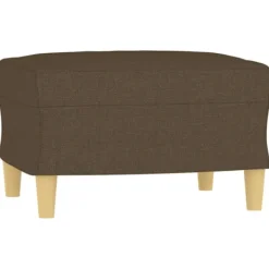 vidaXL Pallar>Fotpall brun 60x50x41 cm tyg