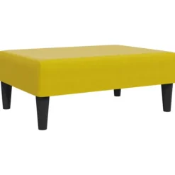 vidaXL Pallar>Fotpall Gul 77x55x31 cm sammet