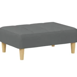 vidaXL Pallar>Fotpall mörkgrå 77x55x31 cm tyg