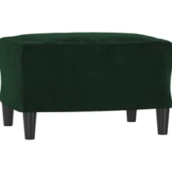 vidaXL Pallar>Fotpall mörkgrön 60x50x41 cm sammet