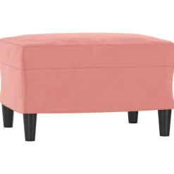 vidaXL Pallar>Fotpall rosa 60x50x41 cm sammet