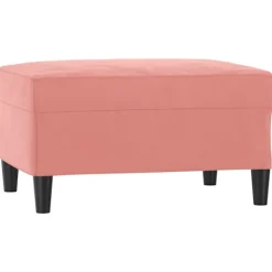 vidaXL Pallar>Fotpall Rosa 70x55x41 cm sammet