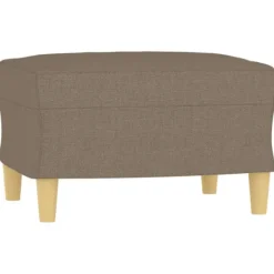 vidaXL Pallar>Fotpall Taupe 60x50x41 cm tyg