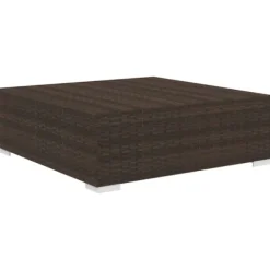 vidaXL Sittpuffar>Fotpall till modulsoffa 1 st med dyna konstrotting brun