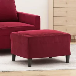 vidaXL Pallar>Fotpall vinröd 60x50x41 cm sammet