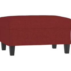 vidaXL Pallar>Fotpall Vinröd 70x55x41 cm tyg