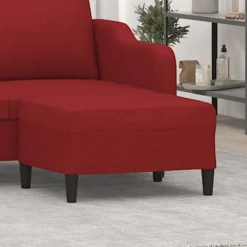 vidaXL Pallar>Fotpall Vinröd 70x55x41 cm tyg