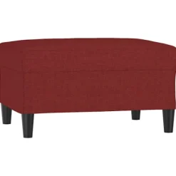 vidaXL Pallar>Fotpall Vinröd 70x55x41 cm tyg