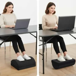 vidaXL Sittpuffar>Fotstöd Kudde Enfärgad Svart