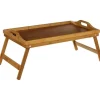 Småbord>Frukostbricka för sängen eller TV-bricka - Bambu - med fällbara ben