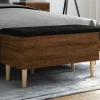 vidaXL Balkongmöbler>Förvaringsbänk brun ek 82x42x46 cm konstruerat trä