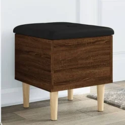 vidaXL Pallar>Förvaringsbänk brun ek 42x42x46 cm konstruerat trä