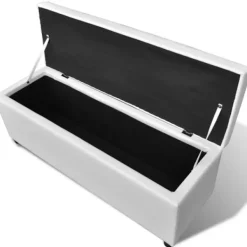 vidaXL Kistor & Koffertar>Förvaringsbänk lång trä vit