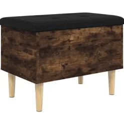 vidaXL Kistor & Koffertar>Förvaringsbänk rökfärgad ek 62x42x46 cm konstruerat trä