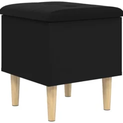 vidaXL Pallar>Förvaringsbänk svart 42x42x46 cm konstruerat trä