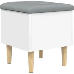 vidaXL Pallar>Förvaringsbänk vit 42x42x46 cm konstruerat trä