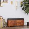 vidaXL Kistor & Koffertar>Förvaringsbänkar 2 st med brun dyna 69 cm kaveldun