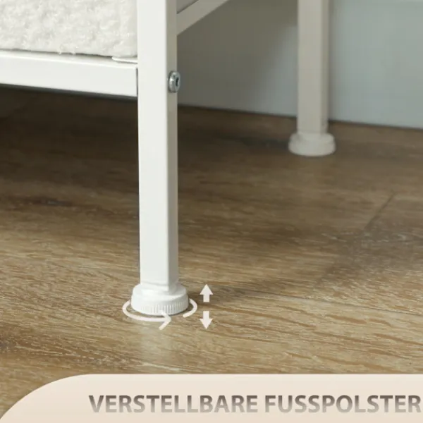 Northio Byråer>Förvaringsbyrå med 8 tyglådor, stålram, krämfärgad