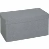 Northio Kistor & Koffertar>Förvaringsfotpall, Klädd Bänk med Lock, Mörkgrå