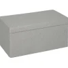 Northio Kistor & Koffertar>Förvaringsfotpall, Klädd Bänk med Lock, Ljusgrå