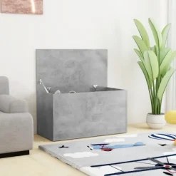 vidaXL Kistor & Koffertar>Förvaringskista betonggrå 84x42x46 cm konstruerat trä