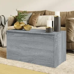vidaXL Kistor & Koffertar>Förvaringskista grå sonoma 84x42x46 cm konstruerat trä