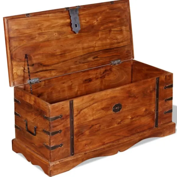 vidaXL Kistor & Koffertar>Förvaringskista i massivt trä