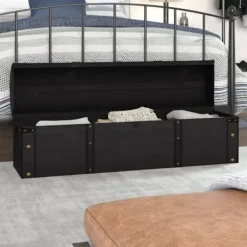 vidaXL Kistor & Koffertar>Förvaringskista massivt trä vintagestil 120x30x40 cm