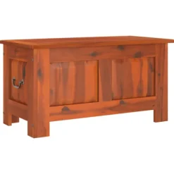 vidaXL Kistor & Koffertar>Förvaringskista med lock brun massivt akaciaträ