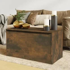 vidaXL Kistor & Koffertar>Förvaringskista rökfärgad ek 84x42x46 cm konstruerat trä