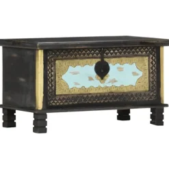 vidaXL Kistor & Koffertar>Förvaringskista svart 80x40x45 cm massivt mangoträ