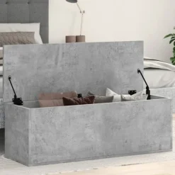 vidaXL Kistor & Koffertar>Förvaringslåda betonggrå 102x35x35 cm konstruerat trä