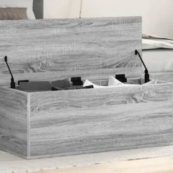 vidaXL Kistor & Koffertar>Förvaringslåda grå sonoma 90x35x35 cm konstruerat trä
