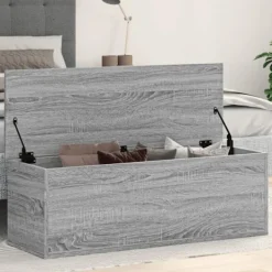 vidaXL Kistor & Koffertar>Förvaringslåda grå sonoma 102x35x35 cm konstruerat trä