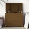 vidaXL Kistor & Koffertar>Förvaringslåda honungsbrun 60x32x45,5 cm massiv furu