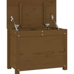 vidaXL Kistor & Koffertar>Förvaringslåda honungsbrun 60x32x45,5 cm massiv furu