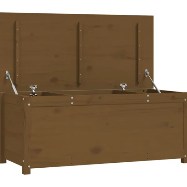 vidaXL Kistor & Koffertar>Förvaringslåda honungsbrun 110x50x45,5 cm massiv furu