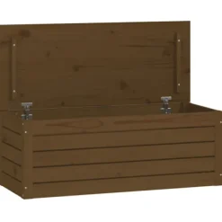 vidaXL Kistor & Koffertar>Förvaringslåda honungsbrun 89x36,5x33 cm massiv furu
