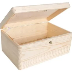 CREATIVE DECO Kistor & Koffertar>Förvaringslåda i trä med nyckel - - 30 x 20 x 14 cm - - Minneslåda