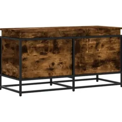 vidaXL Kistor & Koffertar>Förvaringslåda lock rökfärgad ek 100x40x51,5 cm konstruerat trä