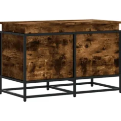 vidaXL Kistor & Koffertar>Förvaringslåda lock rökfärgad ek 80x40x51,5 cm konstruerat trä