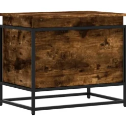 vidaXL Kistor & Koffertar>Förvaringslåda lock rökfärgad ek 60x40x51,5 cm konstruerat trä