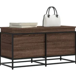 vidaXL Kistor & Koffertar>Förvaringslåda med lock brun ek 100x40x51,5 cm konstruerat trä