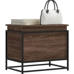 vidaXL Kistor & Koffertar>Förvaringslåda med lock brun ek 60x40x51,5 cm konstruerat trä