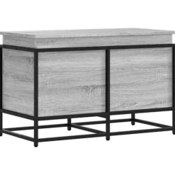 vidaXL Kistor & Koffertar>Förvaringslåda med lock grå sonoma 80x40x51,5cm konstruerat trä