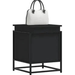 vidaXL Kistor & Koffertar>Förvaringslåda med lock svart 40x40x51,5 cm konstruerat trä