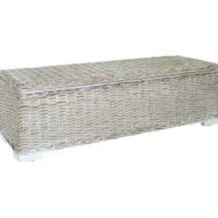 vidaXL Kistor & Koffertar>Förvaringslåda vit 110 cm kuburotting och massivt mahognyträ